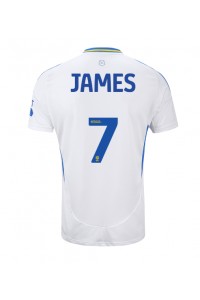 Leeds United Daniel James #7 Jalkapallovaatteet Kotipaita 2024-25 Lyhythihainen